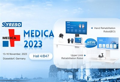 „Medica 2023“ parodoje debiutuos nauji „Syrebo“ reabilitaciniai robotai